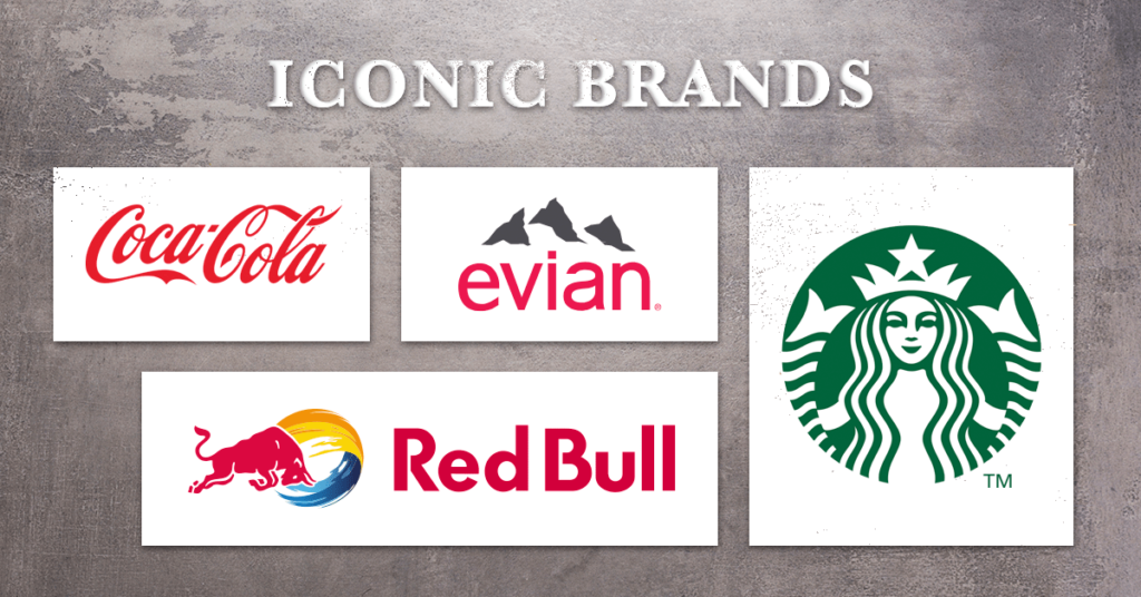 The Big Iconic Brands Coca Cola Starbucks Evian And Red Bull