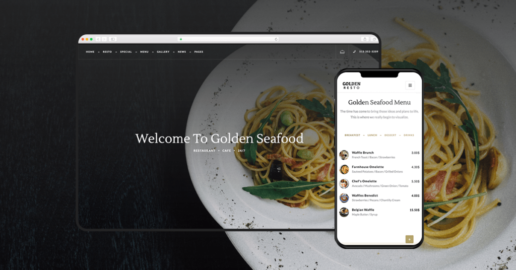 restaurant website design serves traditional ethiopian cuisine