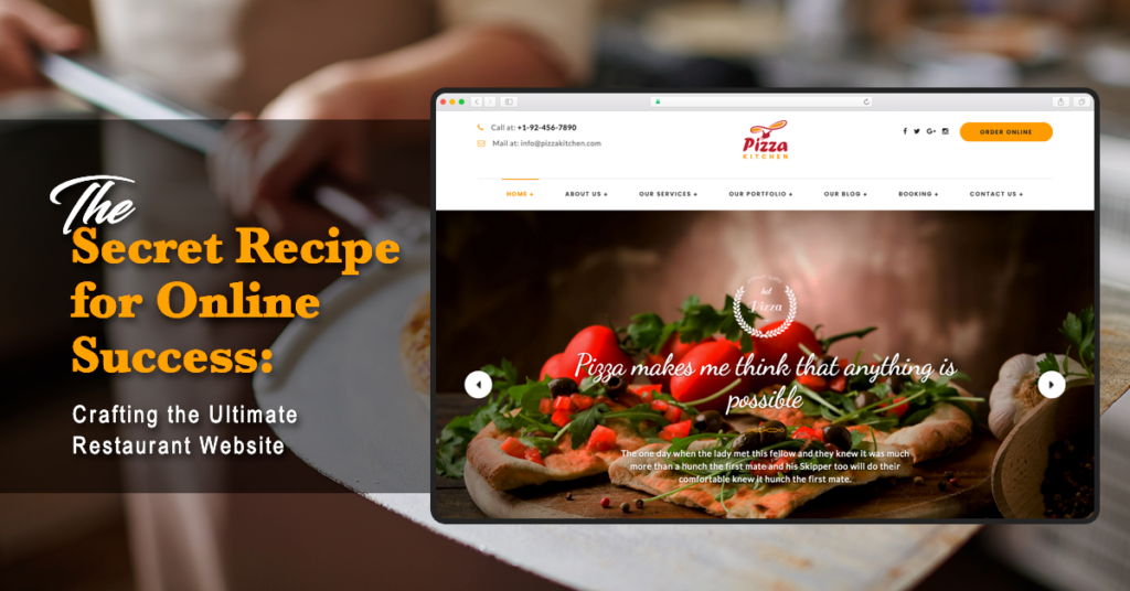 restaurant website design