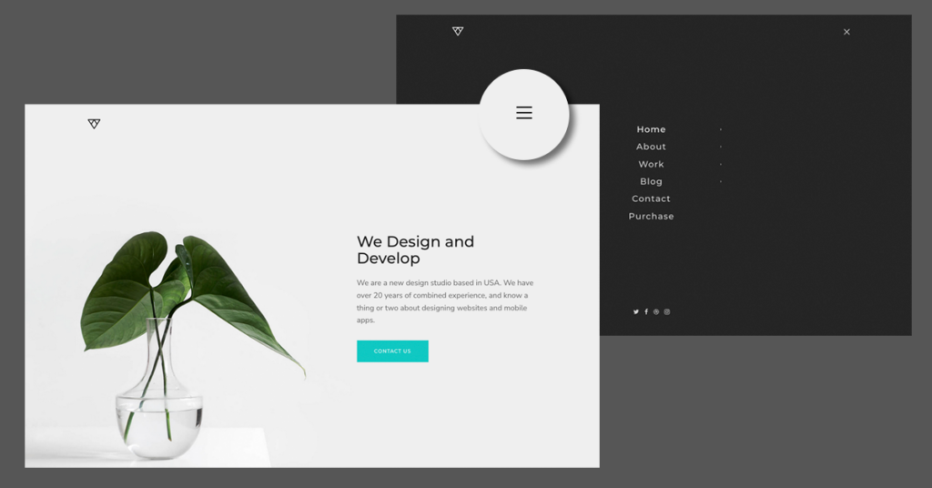 design trends in corporate website design navigation bar