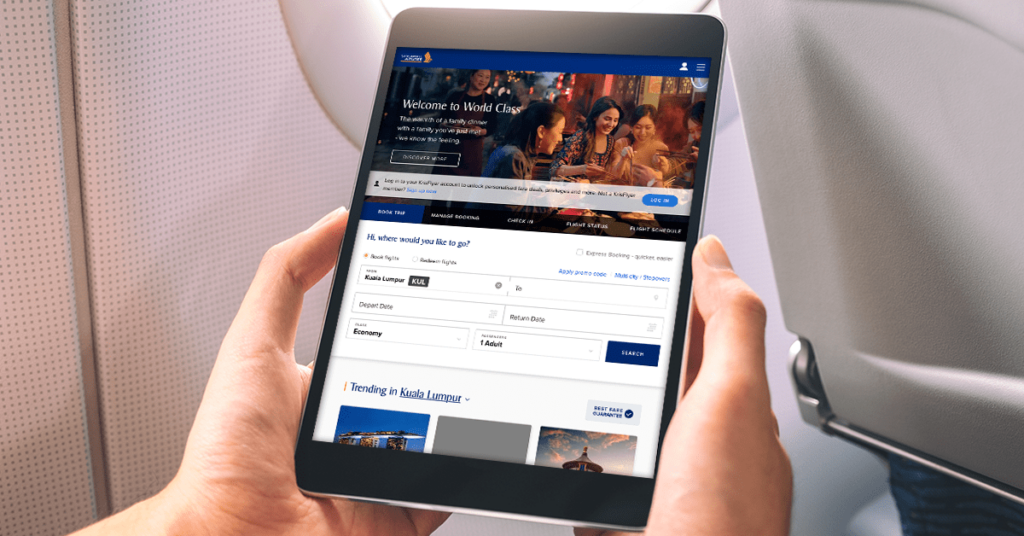 singapore airlines being largest airline websites in south east asia