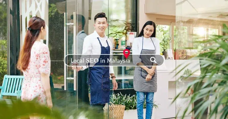 Local SEO Malaysia guide showing a map pin over the three-business map pack that nearby customers see first