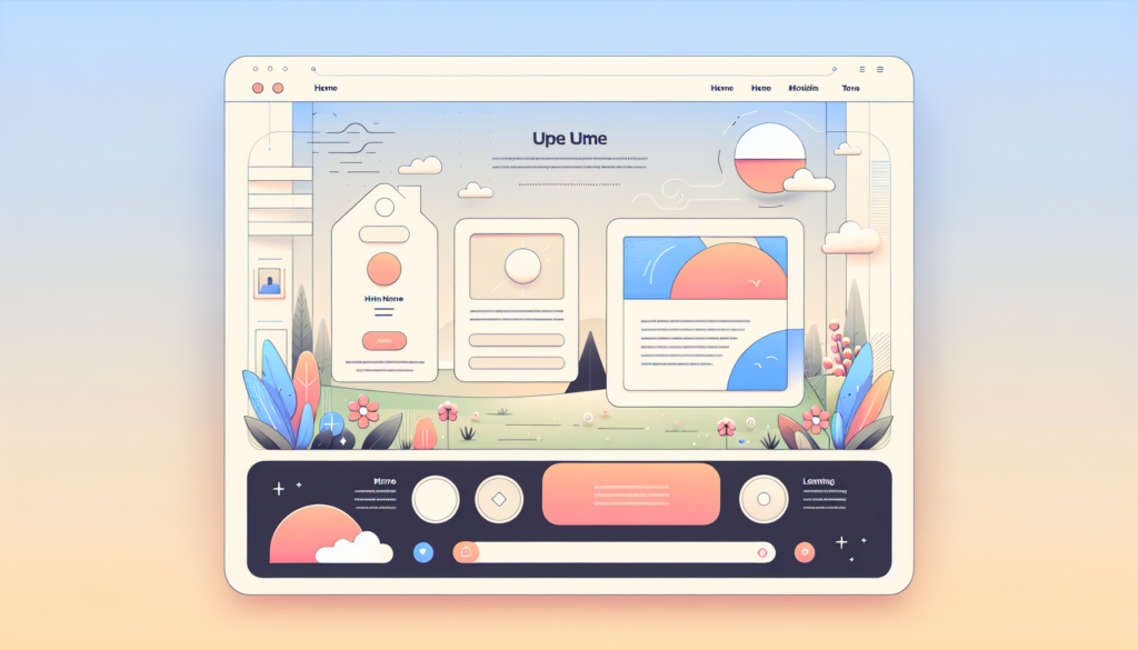 A simplified home page layout showcasing user-friendly design elements.