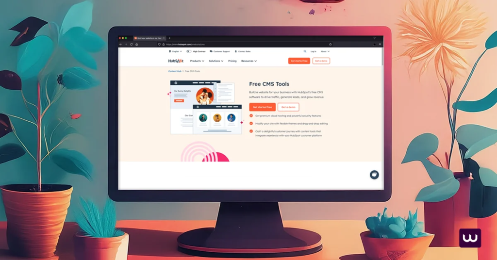 one page website wit hubspot