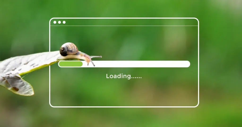 loading time takes forever is bad website design