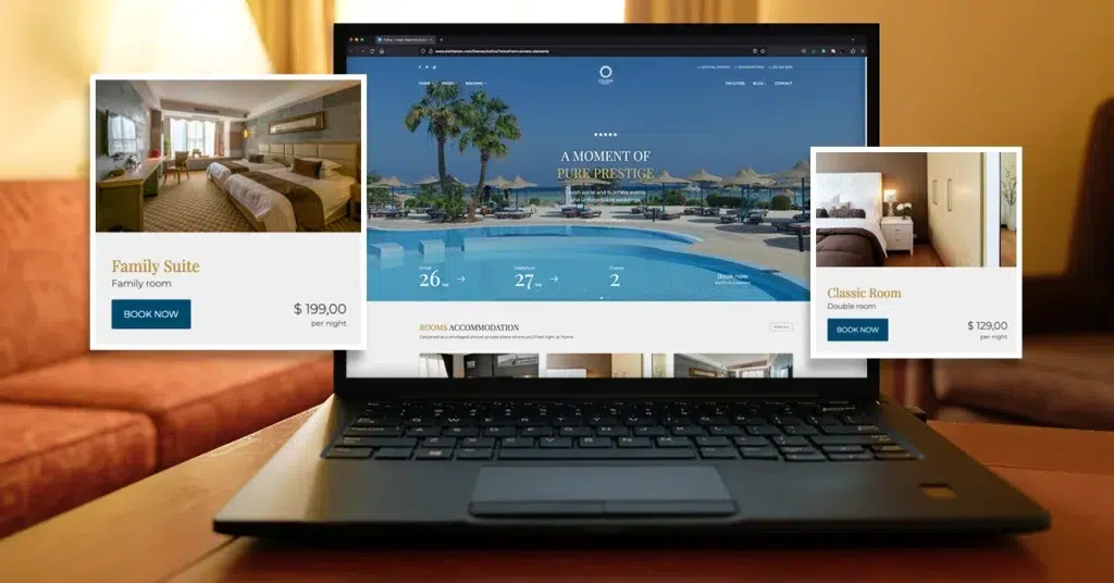 the entire website should look like professional hotel site