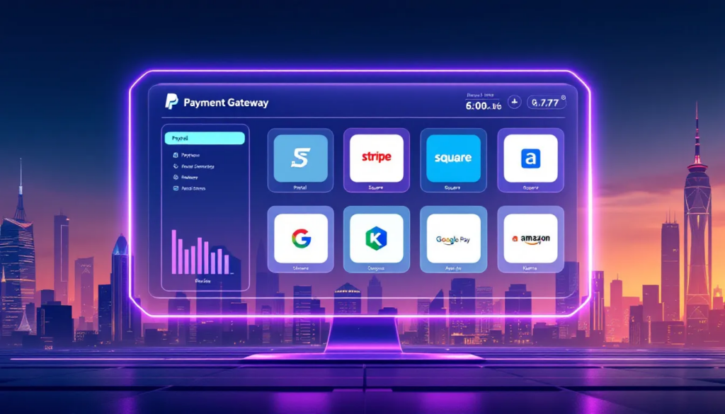 An illustration depicting various payment gateways available for WooCommerce.