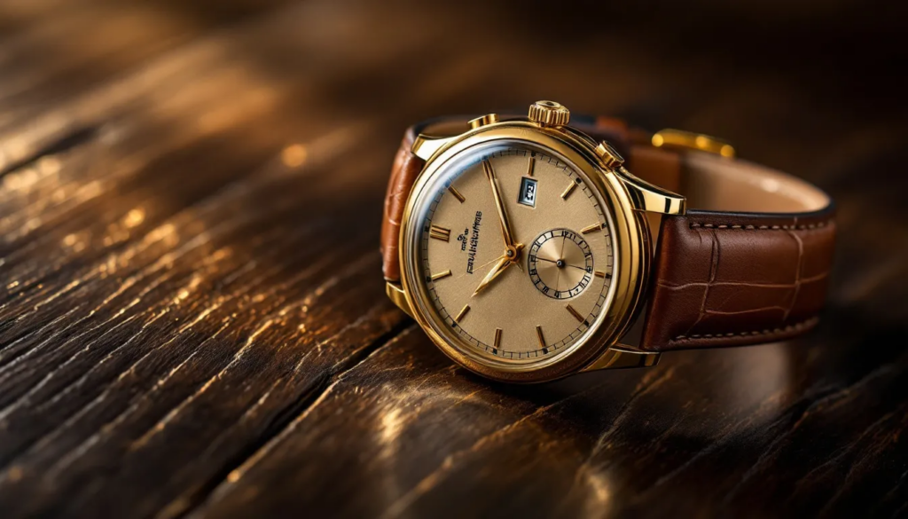 A vintage luxury watch representing the pre-owned luxury watch market.