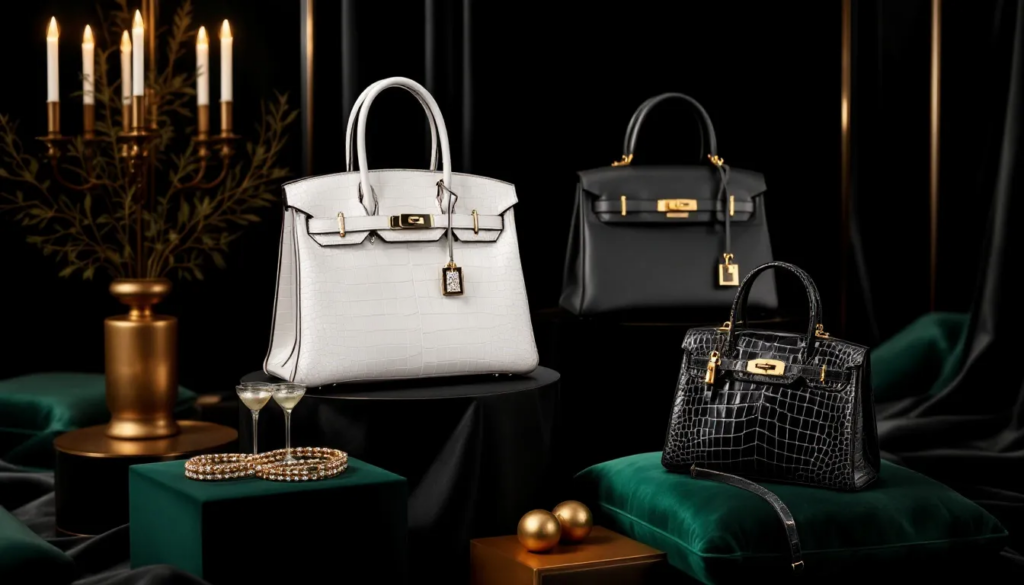 A visual representation of the price range of Hermès bags, including Birkin and Kelly bags.