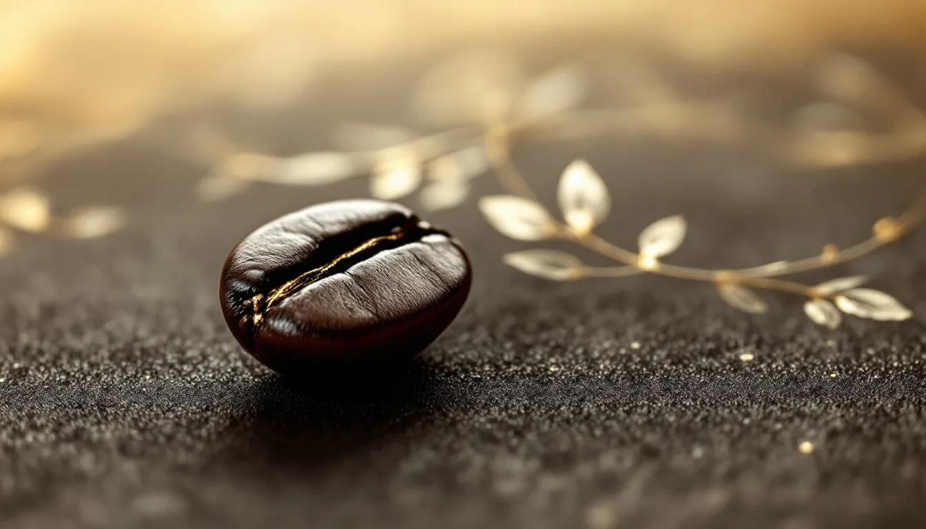A close-up of black ivory coffee beans, showcasing their unique texture and color, representing the most expensive coffee in the world.