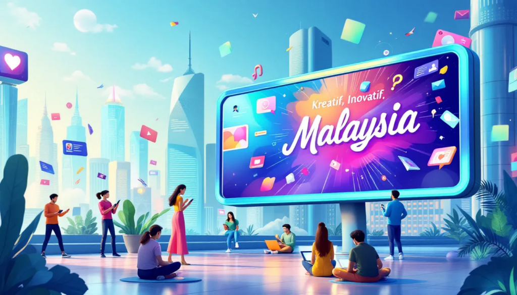 An illustration of various digital platforms showcasing engaging content created by copywriters.